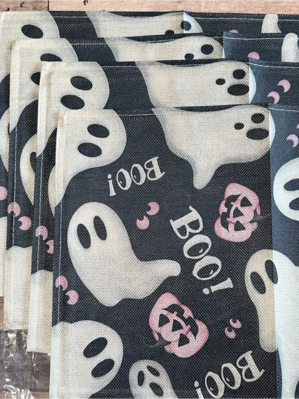 Halloween BOO Ghost Placemats Set Of 4